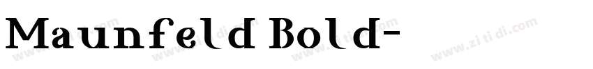 Maunfeld Bold字体转换